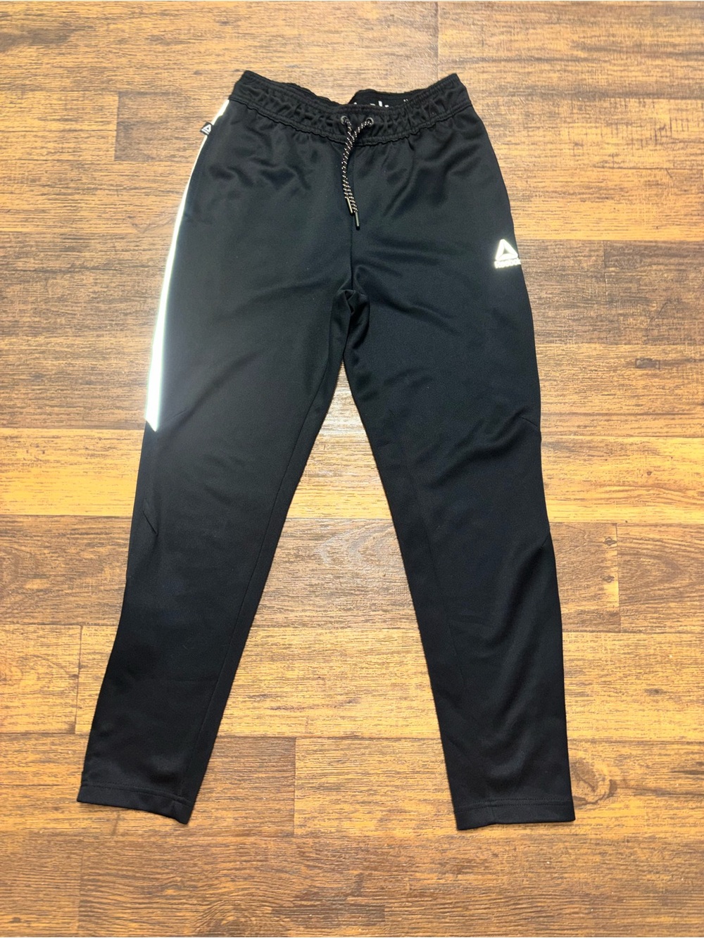 Reebok Black Jogger Pants with Reflective Side Stripe